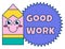 Good work teacher reward sticker, school award