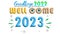 Goodbye 2022 well come 2023 beautiful and colorful text design