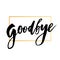 Goodbye Lettering Calligraphy Phrase Bye Vector Gold