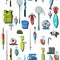 Goods for fishing. Equipment and accessories for recreation and hunting on reservoirs. Sale of fishing rods and clothing