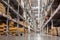 Goods Shelves of Warehouse Handling Management, Products Storehouse Interior and Distributor Shopping Mall., Business Financial