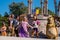 Goofy and Rapunzel Mickeys Royal Friendship Faire on Cinderella Castle in Magic Kingdom 51.