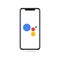 Google Assistant logo iphone illustration