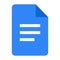 Google docs logo editorial illustrative on white background