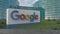 Google Editorial Focus: Intricate Corporate Logo in Metal and Plastic