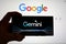 Google Gemini large language model Logo on a screen