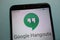 Google Hangouts logo on smartphone