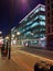 Google head office in london UK, at night