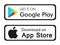 Google play app store icons buttons vector banners for web internet isolated on white background