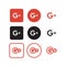 Google plus social media icons