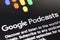 Google Podcasts mobile app logo on screen smartphone