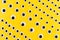 Googly plastic eyes pattern on yellow backgroud. Flat lay