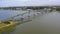 The Goolwa bridge south of Adelaide in South Australia