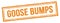 GOOSE BUMPS text on orange grungy vintage stamp