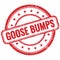 GOOSE BUMPS text on red grungy round rubber stamp