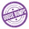 GOOSE BUMPS text on violet indigo round grungy stamp