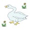 Goose doodle vector icon