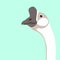 goose head vector illustration flat style front