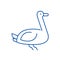 Goose line icon concept. Goose flat  vector symbol, sign, outline illustration.
