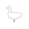 Goose line icon. Farm animal continuous line drawn vector illustration.