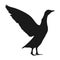 Goose silhouette, Simple vector modern icon design illustration