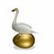 Goose sitting on Golden Egg