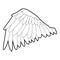 Goose wing icon, outline style