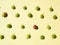 Gooseberries pattern on yellow background