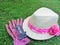 Gopher Trap with Lady\'s Garden Hat & Gloves (2)