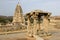 Gopuram of Virupaksha Temple from Hemakuta Hills and ruins of Hampi