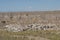 Gorafe village between badlands mountains, Gorafe, Granada, Spain