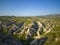 Goreme Historic National Park aerial view, Turkey