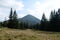 Gorgany - mountain range in Western Ukraine. View to Hamster mount