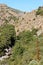 Gorge of Asco river in Corsica mountains