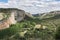 Gorge of the Riaza river and the hidden and ruined hermitage of Casuar in Montejo de la Vega Segovia, Spain