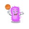 Gorgeous acinetobacter baumannii mascot design style with basketball