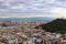 Gorgeous aerial view over the city of Athens against cloudy sky. Famous touristic place and travel destination in Europe. Greece