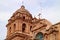 Gorgeous Baroque Bell Tower topped with a Semicircular Dome of the Church and Convent of Our Lady of Mercy, Cusco, Peru