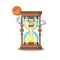 Gorgeous chronometer mascot design style with basketball