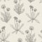 Gorgeous contour botanical seamless pattern with blooming dandelion plants, flowers, seed heads and leaves hand drawn in