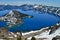 Gorgeous Crater lake on a spring day, Oregon