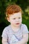 Gorgeous cute red haired little girl