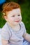 Gorgeous cute red haired little girl