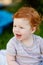 Gorgeous cute red haired little girl