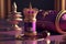 Gorgeous Designe Attractive and Stylish Purple Color Luxury Perfume Bottle AI Generative