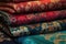 gorgeous fabric textures, with different patterns, designs and colors