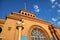 Gorgeous Facade of Yerevan Central Railway Station against Vivid Blue Sky, Yerevan, Armenia