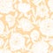 Gorgeous floral seamless pattern with blooming peony flowers hand drawn with contour lines on orange background. Natural