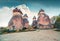 Gorgeous fungous forms of sandstone in the canyon near Cavusin village, Cappadocia, Nevsehir Province in the Central Anatolia