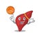 Gorgeous healthy human liver mascot design style with basketball